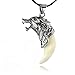 Coromose Men Stylish Brave Wolf Tooth Necklace Titanium Steel Domineering Pendant Jewelry