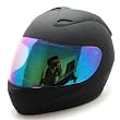Motorcycle Street Bike Matt Solid Black Full Face Adult Helmet