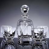 CONTEMPO DECANTER WITH FOUR DOUBLE OLD FASHIONED GLASSES