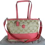 【コーチ】 Coach マザーズバッグ (ベージュ×コーラル)並行輸入品