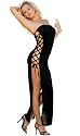 Slinky, Sexy Dress with Lace-up Sides (One Size, Black)