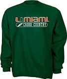 Miami Hurricanes Green Cross Country Crewneck Sweatshirt