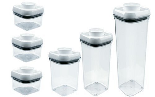 Oxo 1151200 Good Grips POP 6-Piece Food-Storage Container Set with Lids