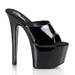 6 3/4 Inch Women's Sexy High Heel Shoes Mid Platform Sandal Black or Clear