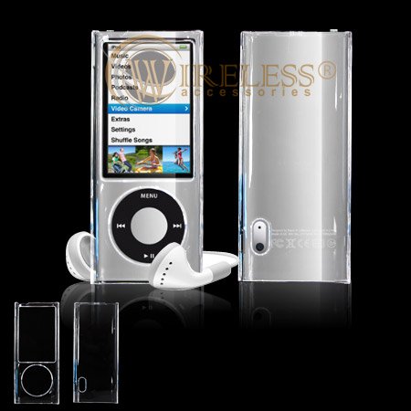 Crystal Clear Transparent Snap-On Cover Hard Case Cell Phone Protector for Apple iPod Nano 5th Generation