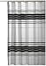 Maytex Racer Stripe Fabric Shower Curtain, Black