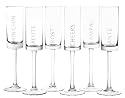 Zodax Celebration Champagne Flute, Set of 6