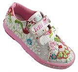 Lelli Kelly Beaded Fiordaliso Double Velcro Casual Girls Tennis Shoes