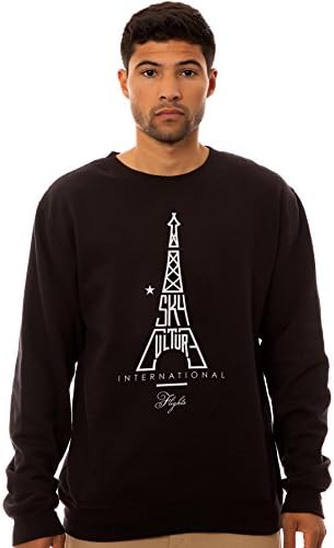 Sky Culture Men's International Flight Crewneck Sweatshirt Medium Black