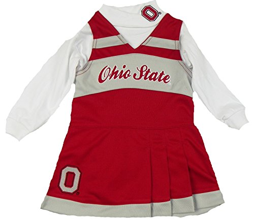 Ohio State Buckeyes Infant Cheerleader Jumper Dress with Bodysuit