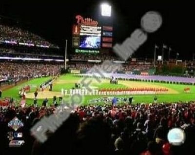 2008 Citizens Bank Park Philadelphia Phillies MLB 8x10 Photograph 2008 World Series Game 3 Flag