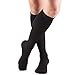 Truform Men's 15-20 mmHg Knee High Cushioned Athletic Support Compression Socks, Black, Medium (2 Pairs)