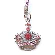 Cell Phone Mobile Camera Charm Strap Beautiful Pink Crown Tiara