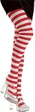 Adult Red/White Striped Tights