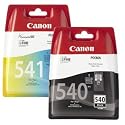 Canon - PG-540/CL-541 Multi pack - Pack de 2 cartouches d'encre d'origine monobloc pour Canon Pixma MG2150 MG3150 + Premium Glossy Photo Papier - 4x6 - 20 feuilles