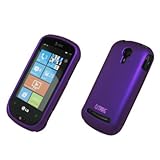 EMPIRE Purple Rubberized Snap-On Cover Case for AT&T LG Quantum C900