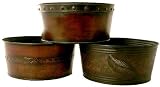 Decorative Metal 12 Bowl Fits 10 Plant (Set of 3)