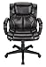 Brenton Studio Briessa Mid-Back Vinyl Chair, Black