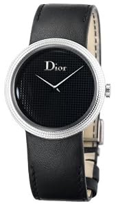 Christian Dior Women's Black Leather Strap Watch #CD042110A001