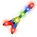 Light Up Flying V Guitar Flashing Blinking LED Body Light Lapel Pins (5-Pack)