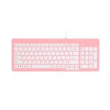 Wintec FileMate Imagine Series K2210 USB Standard Keyboard - Light Pink with White Keys (3FMNK2210UPK-R)