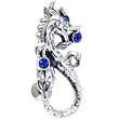 925 Sterling Silver Swivel Top Drop Blue Dragon Belly Ring
