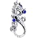 925 Sterling Silver Swivel Top Drop Blue Dragon Belly Ring