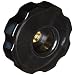 DimcoGray Black Phenolic Fluted Torque Knob Female, Brass Insert: 3/8-16" Thread x 5/8" Depth, 2-3/8" Diameter x 1-9/32" Height x 1-1/4" Hub Dia x 5/8' Hub Length  (Pack of 10)