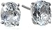 Amazon Collection Sterling Silver Oval Gemstone Earrings