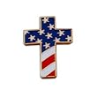 Christian Cross Special Design Pin with USA Flag