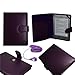 GADGET GIANT AMAZON KINDLE 4 (2011 MODEL) DARK PURPLE Executive Leather Book / Wallet Case / Cover / Pouch - With Internal Holder and Internally Lined With Document Sleeve + FREE Screen Protector - (2011 Latest 4th Generation Kindle, £89, Wi-Fi, 6