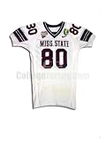 White No. 80 Game Used Mississippi State Nike Football Jersey