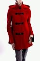 NEW RED WOOL WOMENS WINTER DUFFEL COAT