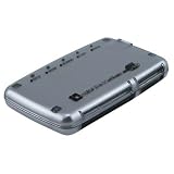 Eforcity Silver USB Memory Card Reader for Compact Flash CF I, CF II, CF Ultra II / MicroDrive / Smart Media Card / xD / Secure Digital: SD, SDC, SD Ultra, miniSD (with adapter), microSD/TransFlash (with adapter) / Multimedia Card: MMC I, MMC II, RS-MMC, HS-MMC / Memory Stick: MS, MS Pro, MS Duo, MS Pro Duo, MS MG, MS MG Pro, MS MG Duo, MS MG Pro Duo