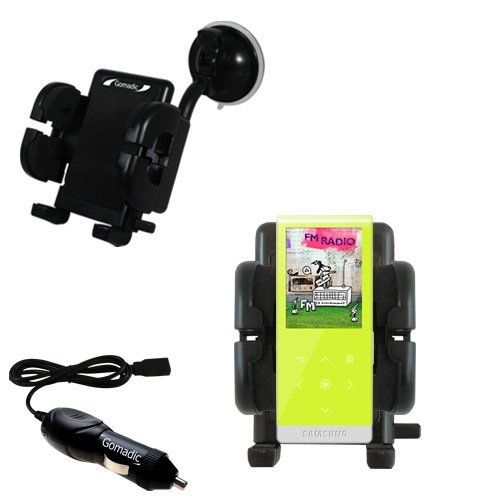 Samsung YP-T10JARY Flexible Auto Windshield Holder with Car Charger - Uses Gomadic TipExchange