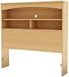 South Shore Step One Collection Twin 39-Inch Bookcase Headboard, Natural Maple