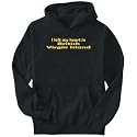 Hoodie Mens Black " I LEFT MY HEART IN British Virgin Island " Countries