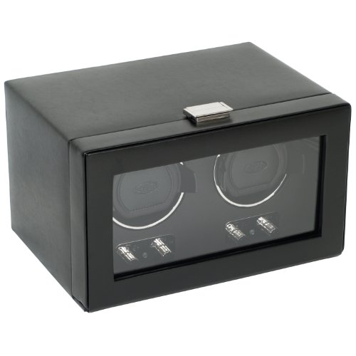 Wolf Designs Module 2.1 Heritage Double Watch Winder with Cover, Black