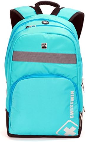 Swisswin Classic 1680D Nylon School Backpack,Cyan