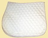 All Purpose Quilted Cotton English Saddle Pad White