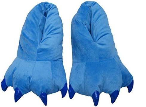 NewChic Soft Home Slippers Footwear Cartoon Cosplay Paw Claw Shoes Blue S