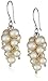 Amazon Collection Round Bead and White Potato Freshwater Cultured Pearl Cluster Sterling Silver Drop Earrings
