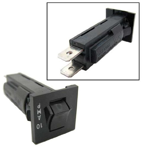 PKG (2)Potter & Brumfield Snap in Thermal Circuit Breaker. Snap in 250 Vac @ 10 Amps W28-XT1A-10