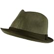 Upturn Brim Summer Vented Fedora Trilby Hat Dark Steel Gray M/L