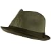 Upturn Brim Summer Vented Fedora Trilby Hat Dark Steel Gray M/L