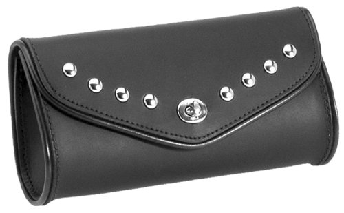 ALC Saddlebags 8062A-H High Mount Premium Leather Windshield Bag with Studs On Sale