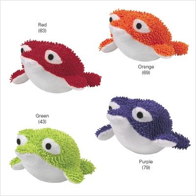 toy puffer fish-Zanies Bright Orange Primo Puffer Fish Soft Moppy Plush Dog Toy 6
