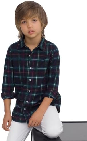 American Apparel Youth Flannel Long Sleeve Button-Up - Charles Flannel Plaid / 8 Years
