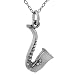 Sterling Silver Saxophone Necklace