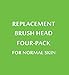 Procizion Compatible Replacement Brush Heads for Normal Skin Works with Mia, Mia 2, Mia 3, Aria, Pro, Smart Profile, PLUS, Smart Profile, Alpha Fit and Radiance Face Cleansing Systems (Four Pack)